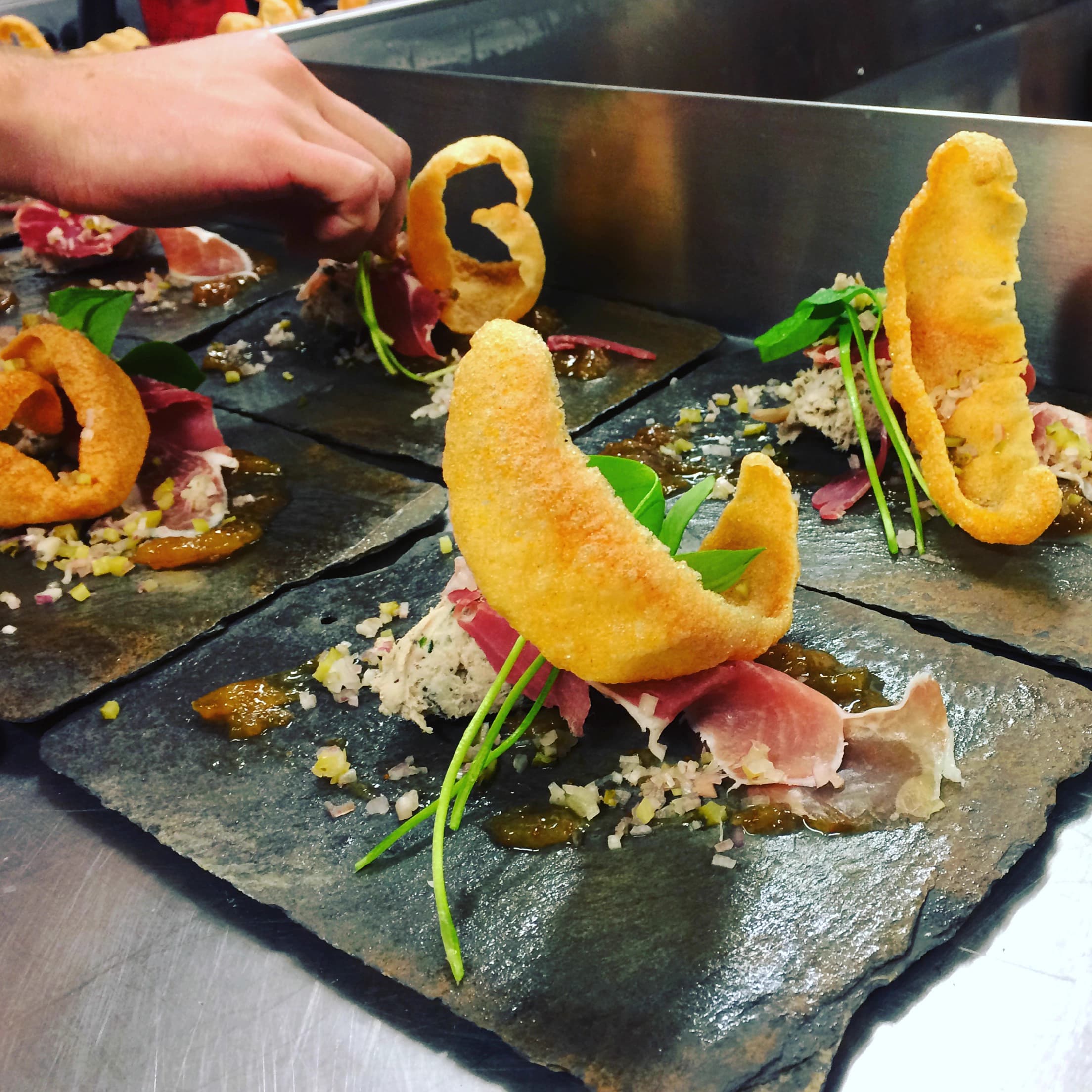 Pork dish presentation